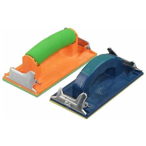 royaluxe -bloc de ponçage rectangulaire auto-agrippant et pince, ergonomique avec 10 x papier de verre,Outils de finition