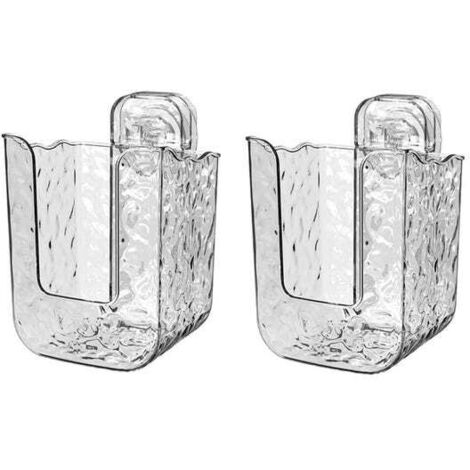royaluxe - Boîte à lingettes humides avec ventouse (lot de 2), porte-essuie-tout mural sans perforation, antidérapant pour salle de bain et cuisine.