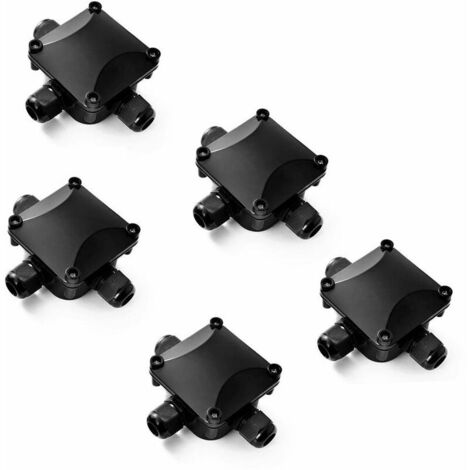 royaluxe -Boîte de Jonction, 5 pcs Boîtier de Raccordement IP68 Connect Étanche 3 Voies Connects Boîtier Électrique Extéri Ø 5.5mm-10.5mm