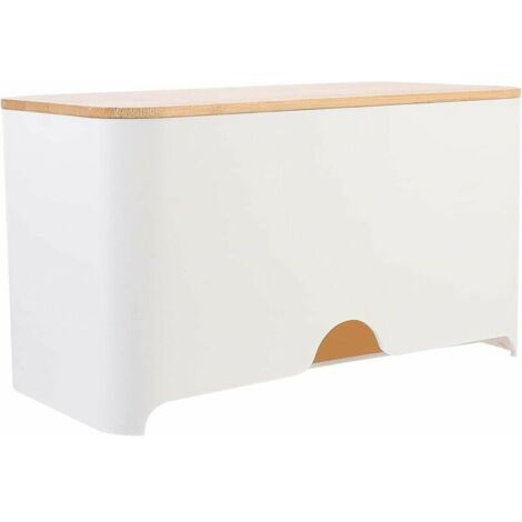 royaluxe - Boîte de masque en plastique avec couvercle en bambou Anti-poussière Couverture de visage Boîte de rangement Protège-dents Distributeur Boîte de mouchoirs cosmétiques Clés Petits objets Boî