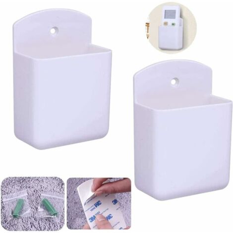 royaluxe - Boîte De Rangement De Télécommande Murale 2 Pièces Boîte De Rangement Multimédia Universelle Réutilisable Boîte De Rangement Auto Adhésive