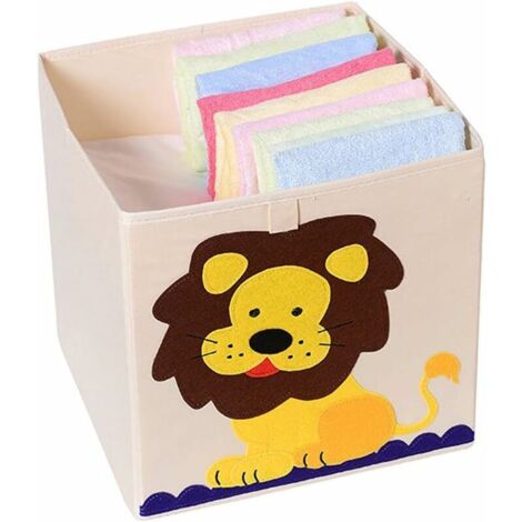 royaluxe - Boîte de rangement pour jouets - Boîte de rangement pour enfants - Cube pliable - Famille,Lion