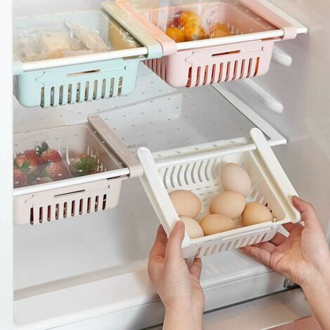 royaluxe - Boîte de rangement pour réfrigérateur Pop Up avec tiroir organisateur Boîte de rangement pour réfrigérateur Boîte de rangement pour réfrigérateur (lot de 4)