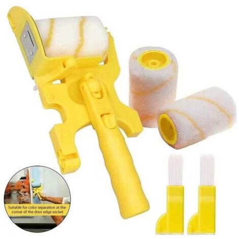 royaluxe - Brosse à rouleau de peinture propre outil de rouleau de coupe-bordure pour la peinture à domicile, séparation des couleurs et rouleau en Latex de bord