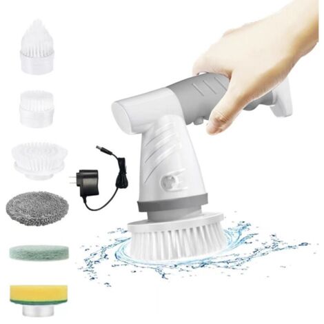 royaluxe - Brosse de nettoyage électrique sans fil, brosse de nettoyage de douche sans fil Brosse de nettoyage électrique portable