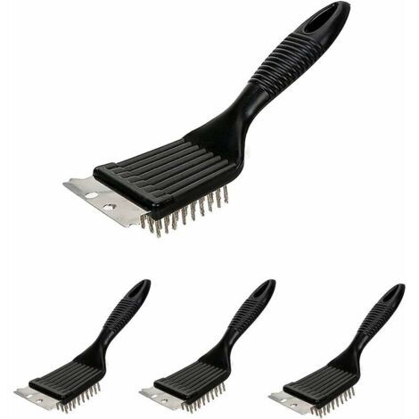 royaluxe - Brosse pour Grill,4 Pièces Brosse de Nettoyage pour Grille de Barbecue Brosse à Barbecue avec Spatule en Acier Inoxydable pour Gril de Nettoyage Grilles et Surfaces Nettoyage Optimal du Gri
