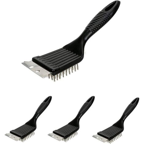 royaluxe - Brosse pour Grill,4 Pièces Brosse de Nettoyage pour Grille de Barbecue Brosse à Barbecue avec Spatule en Acier Inoxydable pour Gril de Nettoyage Grilles et Surfaces Nettoyage Optimal du Gri