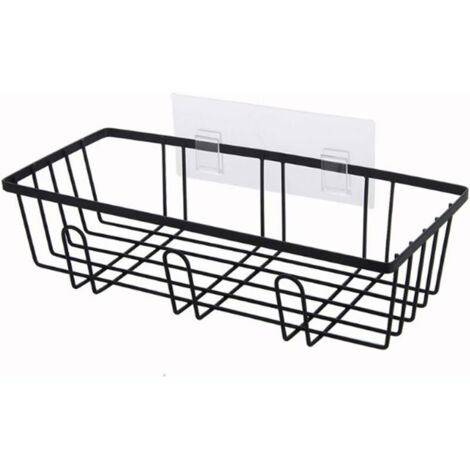 royaluxe - Caddy de Douche, ventouse puissante de salle de bain douche mural étagère Shampooing Conditioner Cosmétique Organiseur de support de rangement de salle de bain Panier, Noir , Taille unique