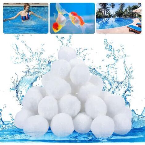 royaluxe -Charge filtrante de piscine Balle Filtrante Piscine 1000g - Balles de Filtration Équivalent à 36KG Filtre à Sable, Balles Filtrantes Filtre Balls Réutilisables,