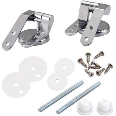 royaluxe -Charnière Abattant WC Fixation Abattant Remplacement WC Charniere Inox Charnières pour Abattant WC,Siège de Toilette en Bois/Plastique/MDF