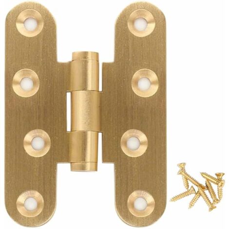 royaluxe- Charnières de porte laiton poli pour portes de salon, portes en chêne 68512.2mm