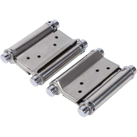 royaluxe - Charnières en acier inoxydable, charnières de porte, 2 pièces 3 pouces, charnières à ressort double action, pour portes intérieures et extérieures