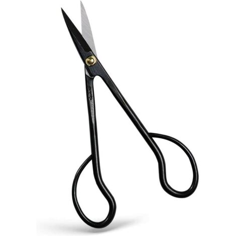royaluxe - Ciseaux à bonsaï fabriqués au Japon 180 mm (7 pouces), outils de jardin à bonsaï japonais, sécateurs - long manche noir