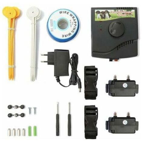 royaluxe - Cloture Electrique pour Chien Collier Anti Fugue avec 2 colliers，Clôture électronique pour animaux de compagnie -W227 récepteur batterie modèle