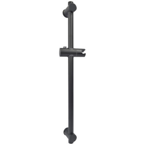 royaluxe -Coulissant pour barre de douche barre de douche en acier inoxydable noire hauteur totale 660 mm avec support de montage réglable en hauteur et en inclinaison