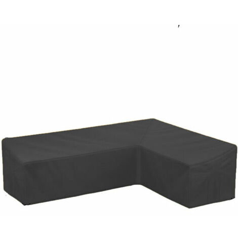 royaluxe - Couverture de meubles de jardin Couverture de banc d'angle  Couverture de salon  Gris  Type V 250 cm  250 cm  85 cm  78 cm