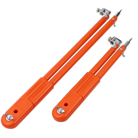 royaluxe - Crayon de précision Ajustable pour Charpentier Compas Diviseurs de Grand diamètre Marquage et rainurage pour Le Travail du Bois, (2pcs)