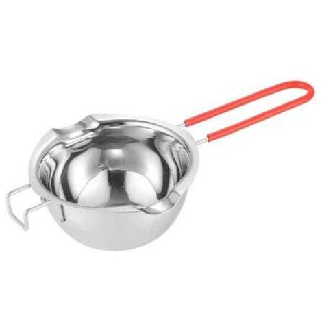 royaluxe - Creuset pour Bain-Marie,480ml ChaudièRes Universelles en Acier Inoxydable,avec PoignéE RéSistante à La Chaleur,Fond Plat,pour La Chauffage du Lai
