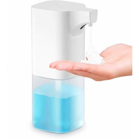 royaluxe - Distributeur de savon mousse automatique sans contact avec capteur de mouvement infrarouge, distributeur de savon liquide étanche IPX3 pour salle de bain, cuisine et hôtel, blanc 350 ml