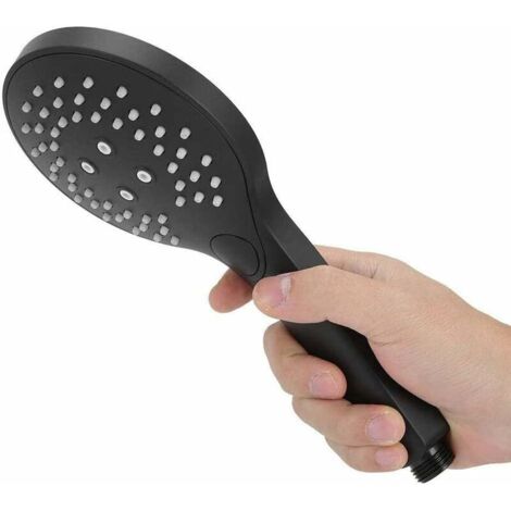 royaluxe - Douchette à Main Noir Mat, Pommeau de Douche à Main à 3 Fonctions, Pomme de Douche à Main Haute Pression, pour Bain et Hôtel et Salle de Bain