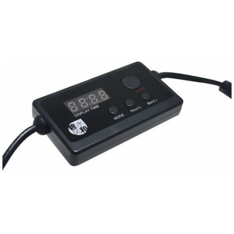 royaluxe -Eclairage et rampe led aquarium LED Aquarium Luminosité Dimmable Gradateur et Minuterie Réglage de l'heure Synchronisation DC Jack Adaptateur Connecteur pour Fish Tank Light Pet Lampe Portab