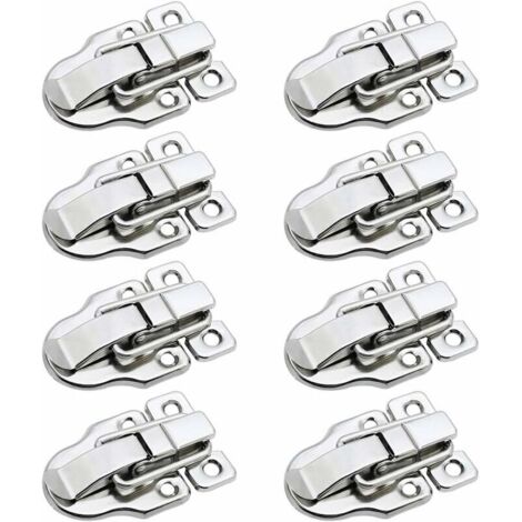 royaluxe - Fermeture à Levier Métallique Fermoir à Bascule Loquet Boîte à Ressort Fermeture pour Coffre Boîte à Outil Boîte de Rangement，（8pcs）