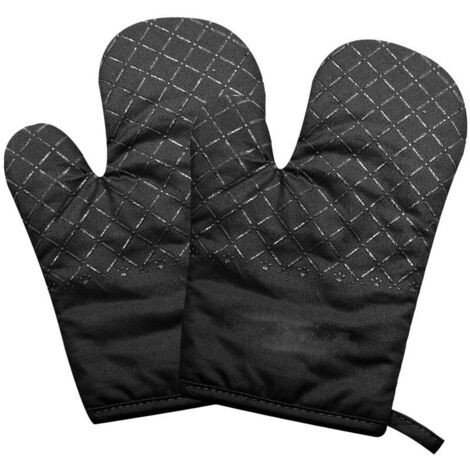 royaluxe - Gants de Four , Gants de Cuisine, Gant pour Four Anti Chaleur Silicone Résistant à Chaleur et Antidérapant, Adaptés pour la Cuisson, Le Grillage 1727 cm (Noir, Gris, Orange, Bleu) 4 Pcs,
