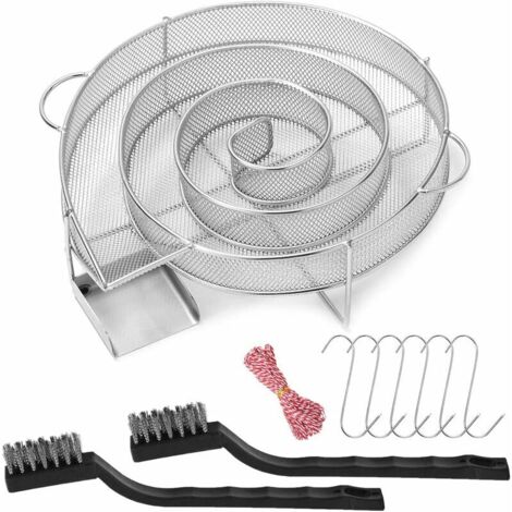 royaluxe - Générateur de Fumée Froide Ronde pour Fumoir Boîte de Fumoir Granule Fumage Viande Poisson avec Corde Brosse Nettoyage Grille Barbecue