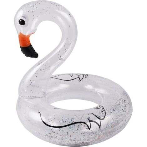 royaluxe -Gonflable, Bouée Flamant Glitter, Bouée de Natation, Flott Gonflable pour Piscine, pour Adultes Enfants Piscine d'été Parties