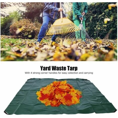 royaluxe - Grand sac poubelle de jardin en toile avec feuilles d'automne peut sac de jardin, propreté