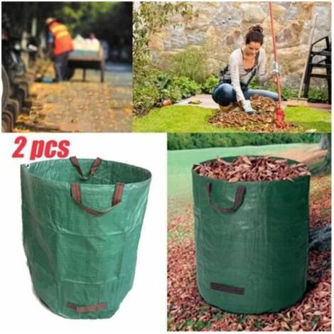 royaluxe - Grands sacs poubelles de jardin portables 270L en 2 pièces Extérieur