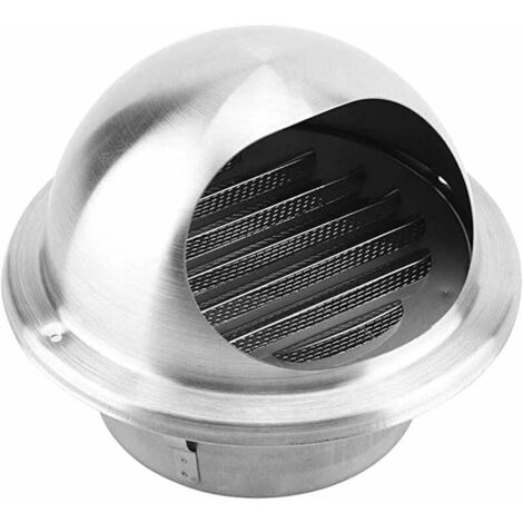 royaluxe -Grille Ventilation Hotte Sortie d'aération Rond Grille de Ventilation en INOX Conduit Aérat avec Un Filet Anti-Insectes,80mm