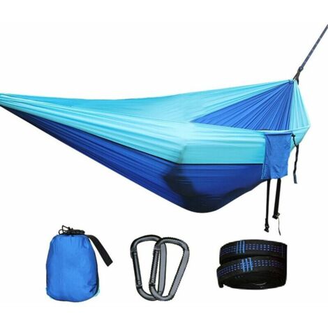 royaluxe -Hamac, Ultra-léger Double Couche Durable en Parachute Nylon, Hamac de Camping avec Sac de Transport, pour l'Intéri et l'extéri Sac à Dos Voyage, Randonnée, PlageMax Payload 200KG260x140cm