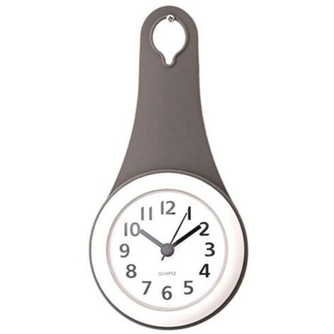 royaluxe - Horloge murale cuisine salle de bain étanche muet douche horloge avec ventouse