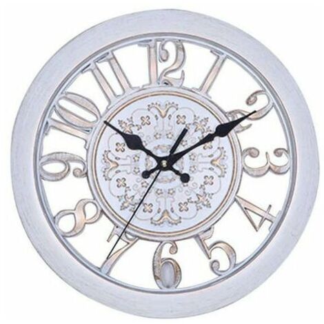 royaluxe - Horloge murale pour enfants colorée décorative silencieuse sans tic-tac pour cuisine, salon, chambre à coucher, pépinière (blanc 11 pouces).