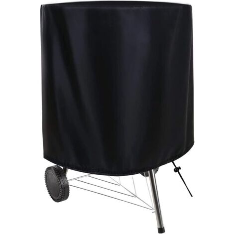 royaluxe -Housse de barbecue ronde, housse de protection pour barbecue, housse de barbecue extérie, housse de barbecue imperméable aux UV et anti-poussière, 70x70cm , noir