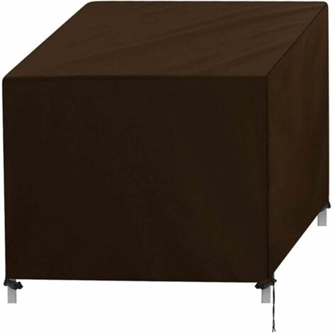 royaluxe - Housse De Meuble, Housse Salon De Jardin en Tissu Oxford 420T, Bache De Table De Jardin avec Boucle Coupe-Vent Et Corde Télescopique Réglable pour Canapés Et Chaises (Marron,90x90x90cm)