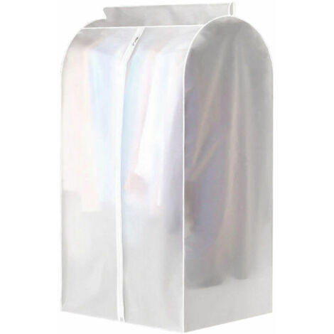 royaluxe -Housse De Protection Anti-poussière Penderie, Housse De Costume Transparente Entièrement Fermée, Manteau Doudoune Poche Suspendue Pour Le Ménage 1 60 50 90 Cm