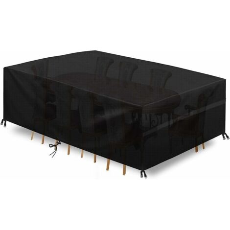 royaluxe - Housse de Protection Housse de Meuble Housse Salon de Jardin Housse de Table Extérieur Bâche de Protection Étanche Tissu Oxford, avec Corde et Boucle Verrouillage（210D, 180 x 120 x 74cm）