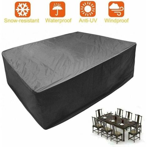 royaluxe - Housse de Protection Imperméable pour Mobilier de Jardin, Couverture de Meubles d'Extérieur 242  162  100cm Bache Compatible avec Grande Ovale ou Rectangulaire Table avec Chaises