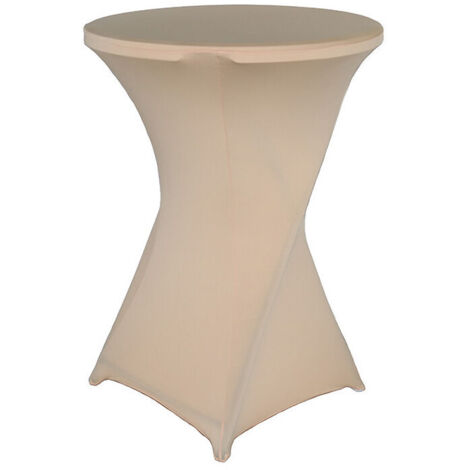 royaluxe - Housse de Table de bistrot - Mange Debout - Deco Cocktail - Stretch Spandex (Champagne)