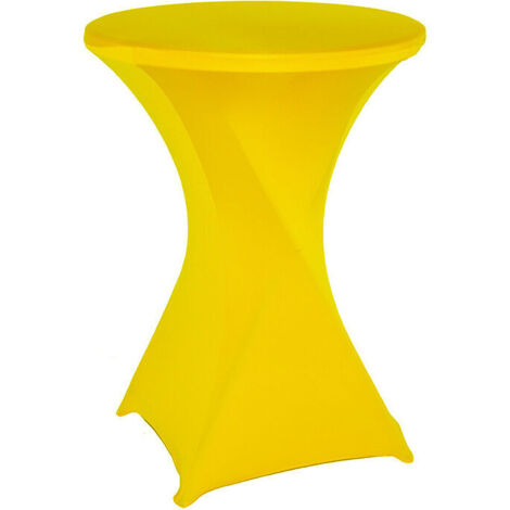 royaluxe - Housse de Table de bistrot - Mange Debout - Deco Cocktail - Stretch Spandex （jaune citron）
