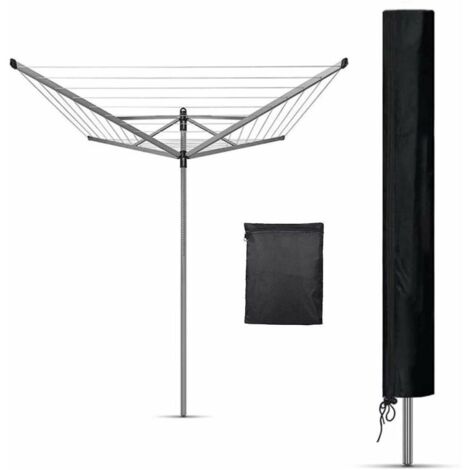 royaluxe -Housse Etendoir Parapluie Extéri, Housse pour mobilier de jardin , avec sac de rangement, 210D Oxford Imperméable UV-Anti Housse pour Séchoir(165x16x16cm),Starlight