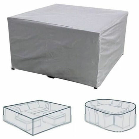 royaluxe - Housse protection pour meuble de jardin 180×120×74cm Coleur de Argent