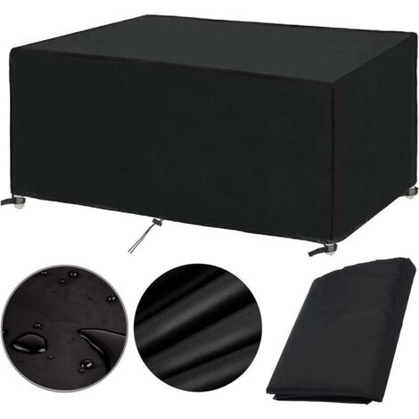 royaluxe -Housse Salon de Jardin 150x90x75cm 420D Oxford Résistant À La Déchirure pour Anti-UV étanche Bâche de Table Table ​Extéri Bâche de Protection Bache Table de Jardin Argent