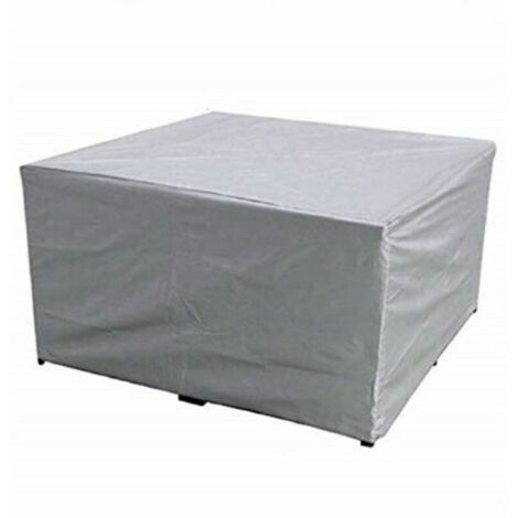 royaluxe - Housse Salon de Jardin 600D Oxford Tissu Housse de Protection pour Mobilier Protection contre la pluie et la poussière, Anti-UV  (120x120x74cm, argent )