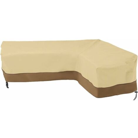 royaluxe - Housse Salon de Jardin Angle, Housse de Canapé de Jardin en Forme de L, Housse Canapé d'angle de Jardin Imperméable Bâche Salon de Jardin Angle (210D-Right: 264/210 x 81 x 78 cm)