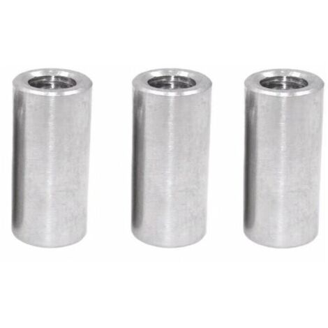 royaluxe -Industrial MANCHON FILETÉ M8 PACK 30 Manchon de raccordement femelle pour Tube acier Tige filetée Ecrou long rond Manchon connect acier Raccord plomberie Reduct de pression,