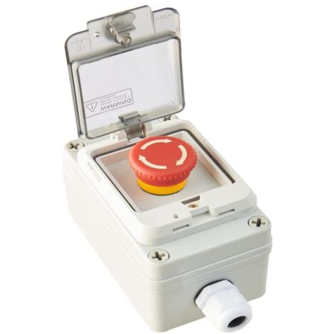 royaluxe -Interrupt Estop avec boîtier Boîte d'arrêt d'urgence Bouton-poussoir d'arrêt d'urgence avec boîtier Boîte à boutons-poussoirs d'arrêt d'urgence Commutats à bouton-poussoir d'arrêt d'urgence 