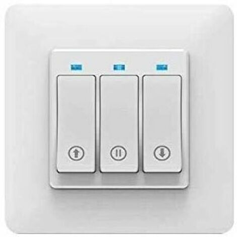royaluxe - Interrupteur de volet roulant connecté WiFi, interrupteur mural intelligent sans fil avec ouverture réglable pour stores rideaux, compatible avec Smart Life Tuya, Alexa et Google Home Apps